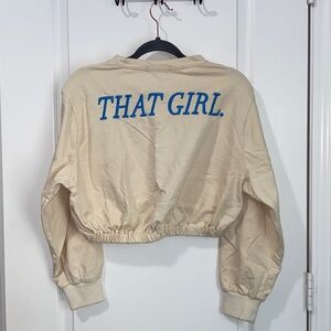 Minaa Monroe "That Girl" Long Sleeve Crop Top‎